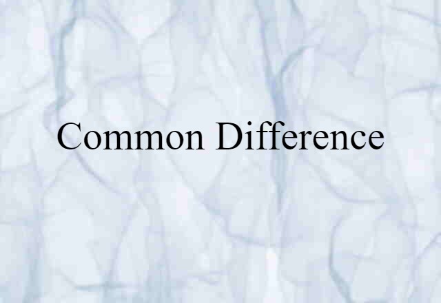 common difference