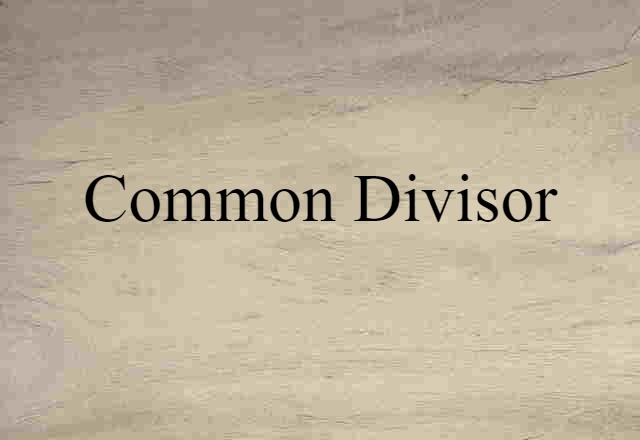 common divisor