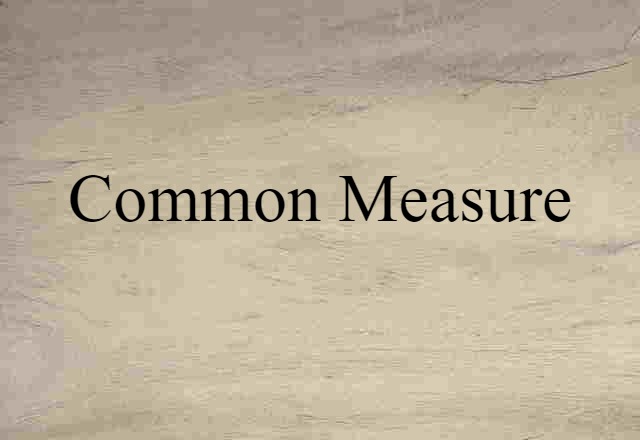 common measure