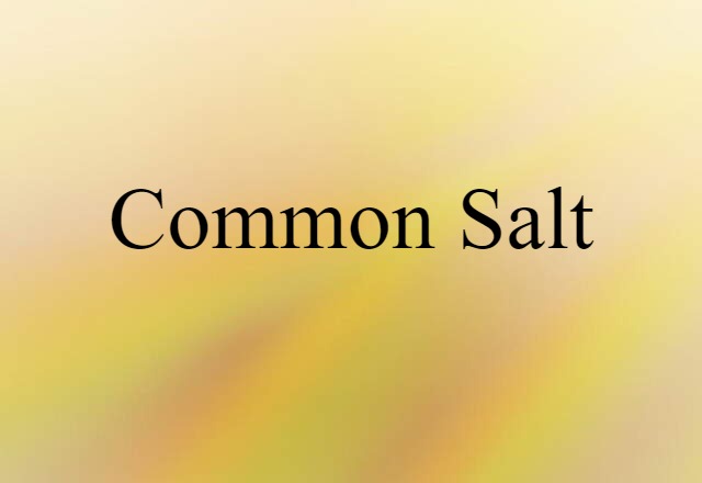 common salt