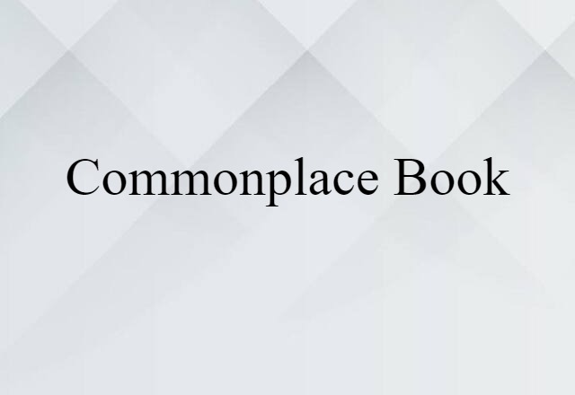 commonplace book