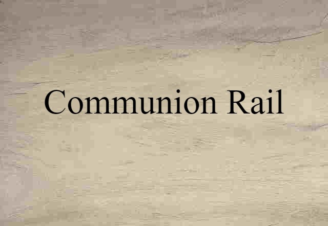 communion rail