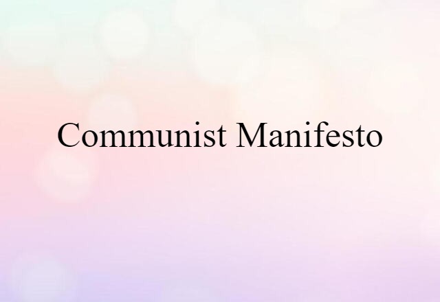 Communist Manifesto