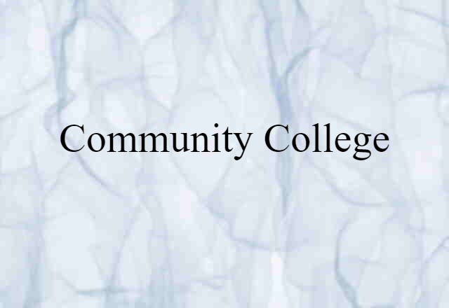 Community College (noun) Definition, Meaning & Examples