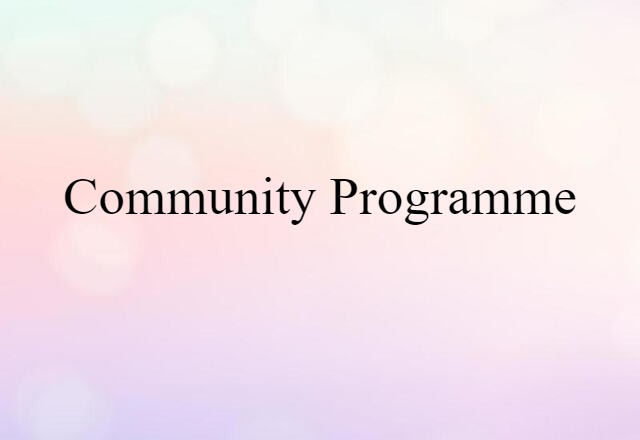 Community Programme