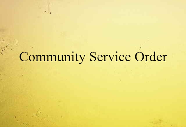 community-service order