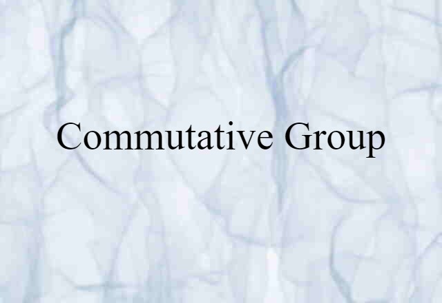 commutative group