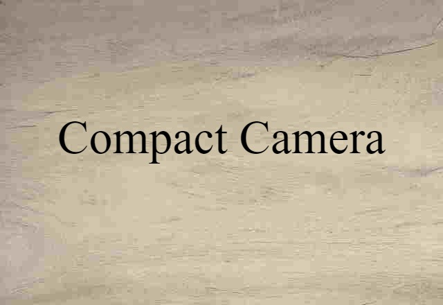 Compact Camera (noun) Definition, Meaning & Examples