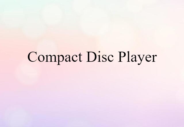 compact disc player