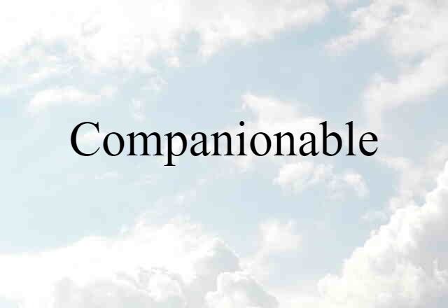 companionable