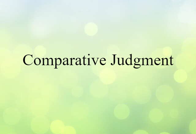 comparative judgment