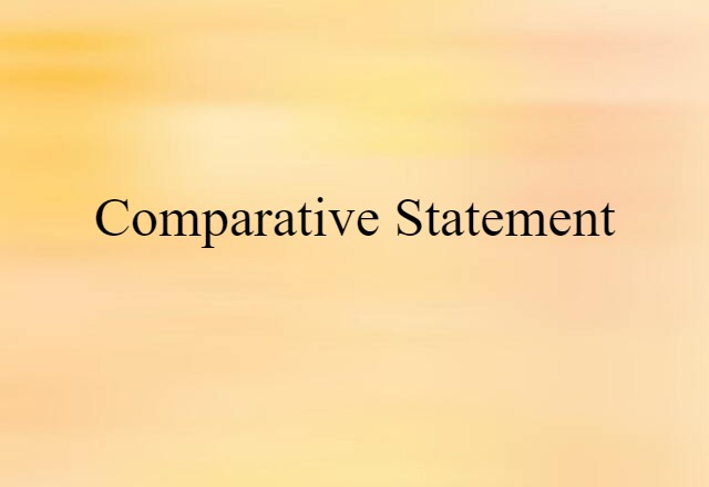 comparative statement