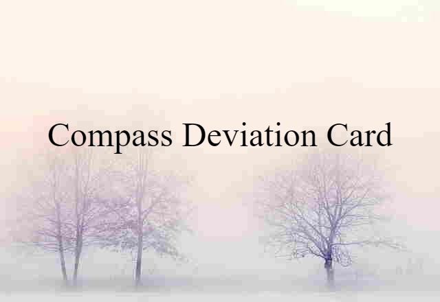 compass deviation card