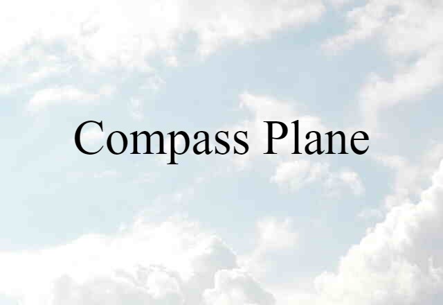 Compass Plane (noun) Definition, Meaning & Examples