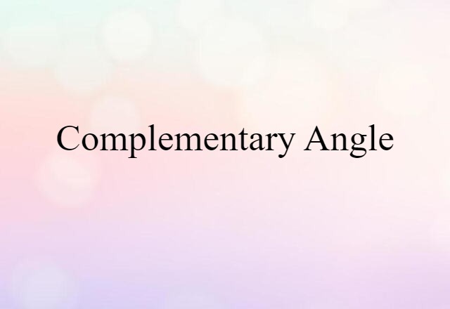 complementary angle