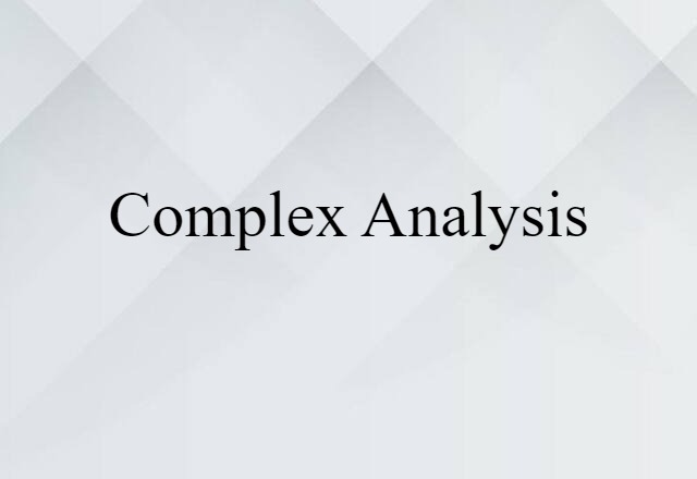 complex analysis