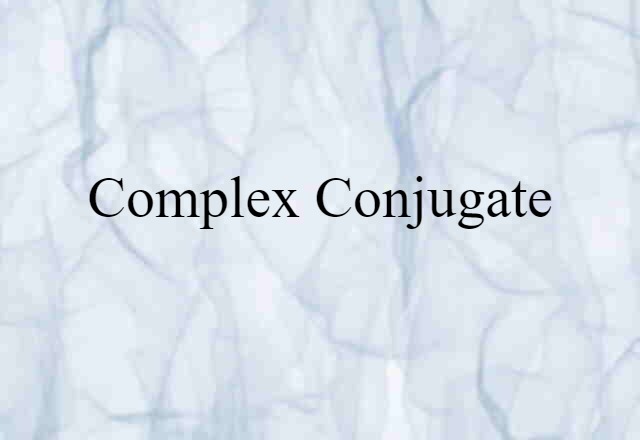 complex conjugate