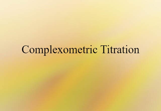 complexometric titration