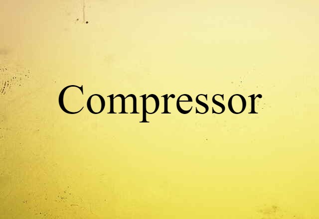 Compressor (noun) Definition, Meaning & Examples