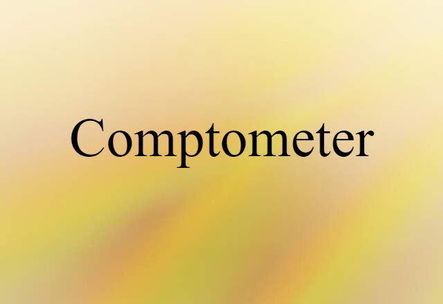 Comptometer (noun) Definition, Meaning & Examples