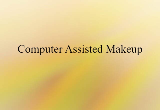 computer assisted makeup