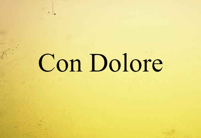 con dolore