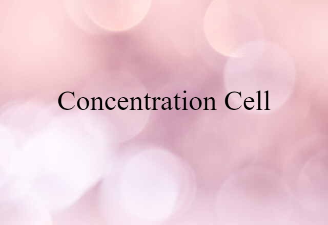 concentration cell