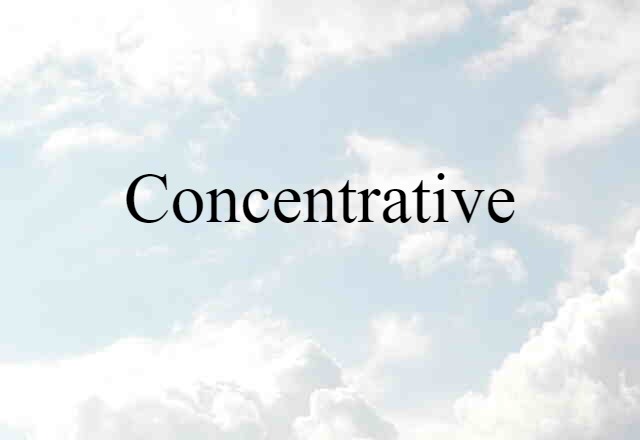 Concentrative (noun) Definition, Meaning & Examples