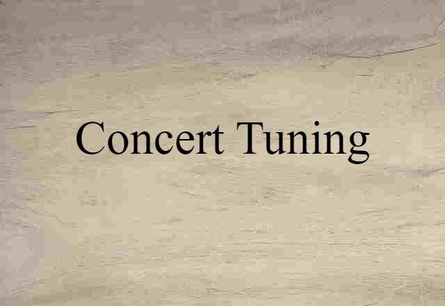 concert tuning