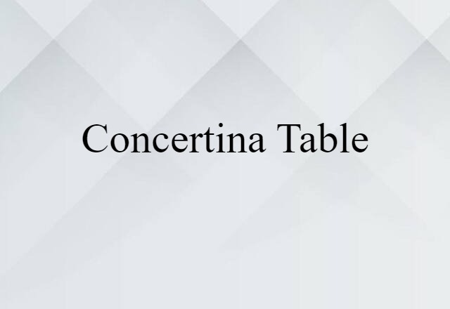 concertina table