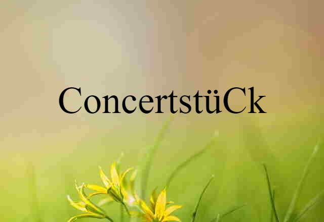 Concertstück (noun) Definition, Meaning & Examples