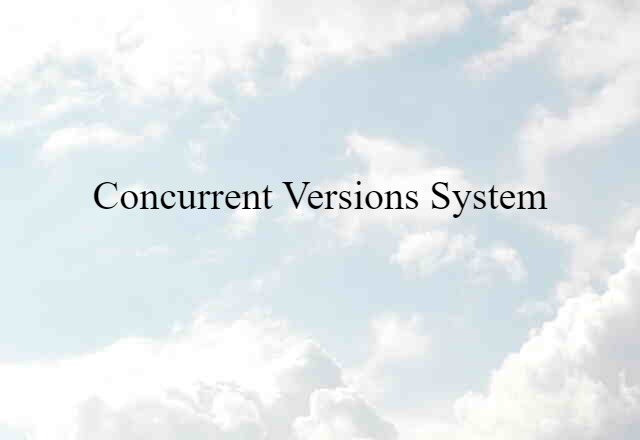 concurrent versions system