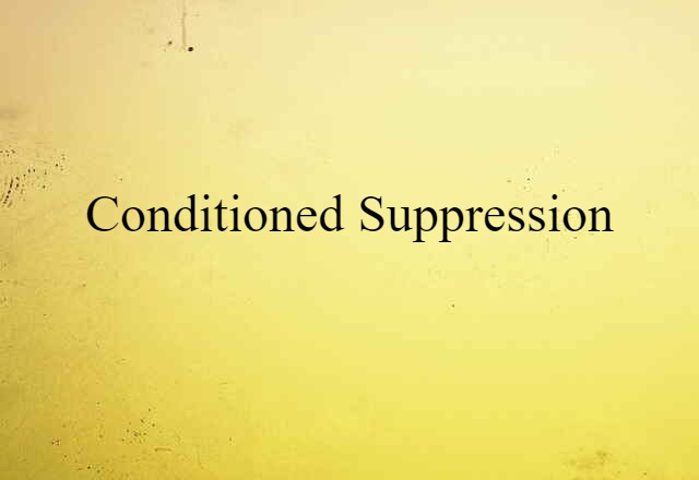 conditioned suppression