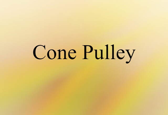 cone pulley