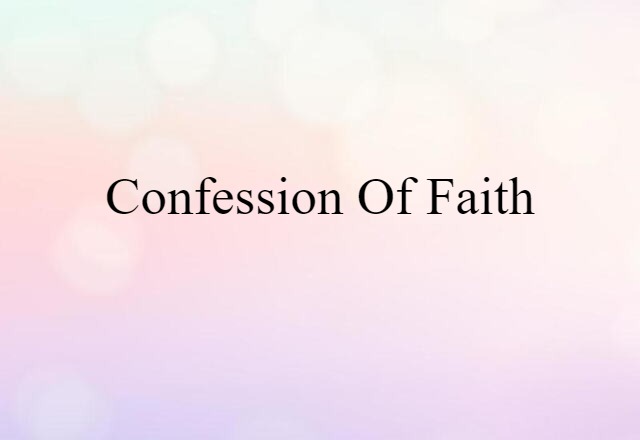 confession of faith