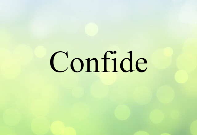 Confide (noun) Definition, Meaning & Examples