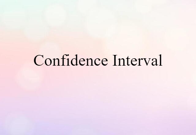 confidence interval