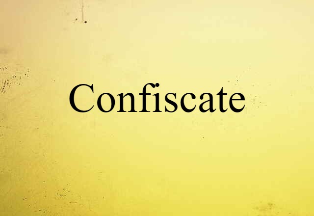 Confiscate (noun) Definition, Meaning & Examples