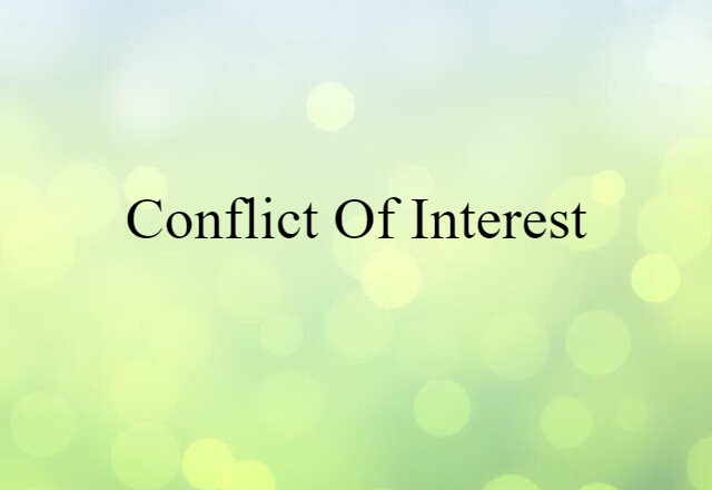 conflict of interest