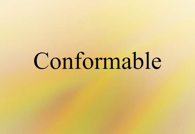 Conformable (noun) Definition, Meaning & Examples