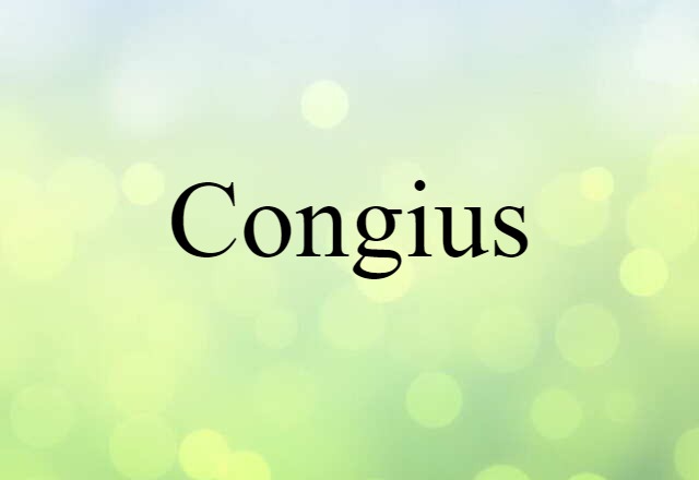 Congius (noun) Definition, Meaning & Examples