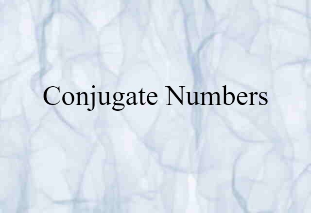 conjugate numbers