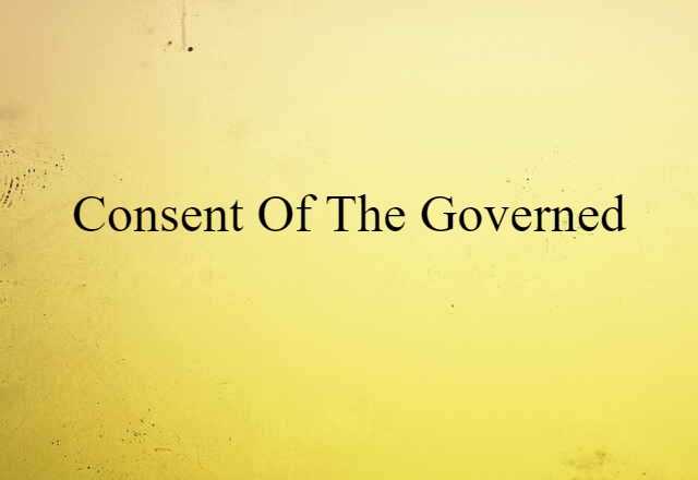 consent of the governed