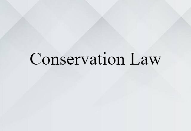 conservation law