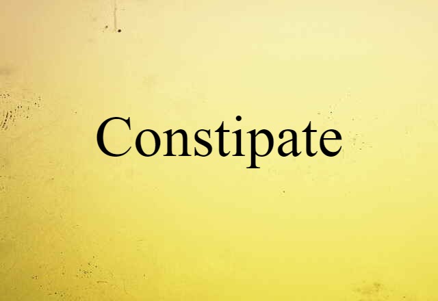 Constipate (noun) Definition, Meaning & Examples