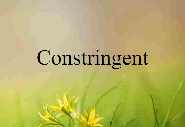 Constringent (noun) Definition, Meaning & Examples