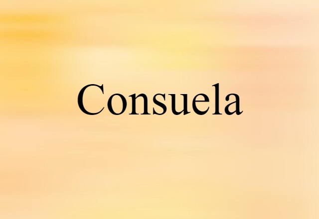 Consuela (noun) Definition, Meaning & Examples