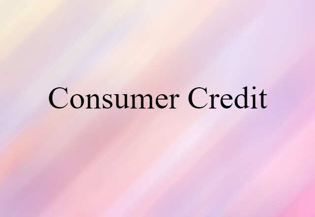 consumer credit