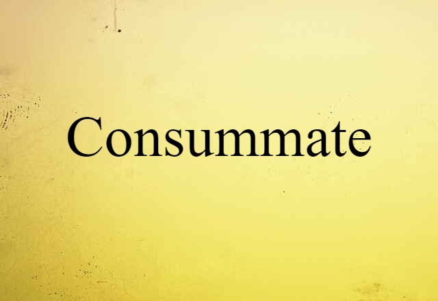 Consummate (noun) Definition, Meaning & Examples