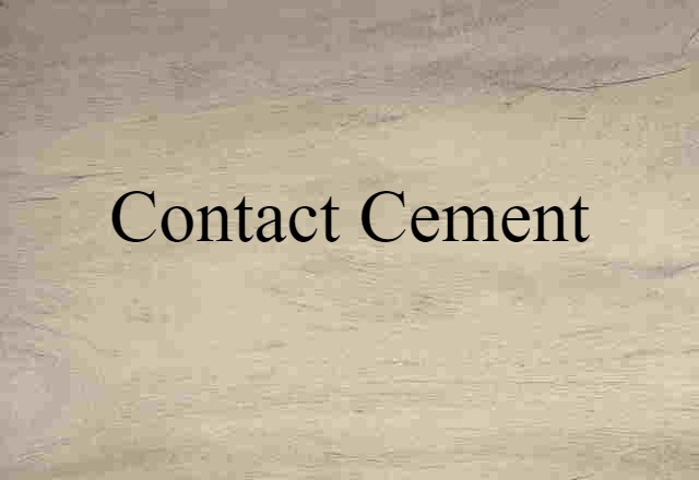 contact cement